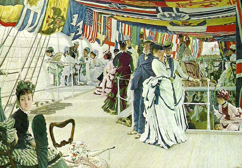 James Tissot festivities aboard ship oil painting picture